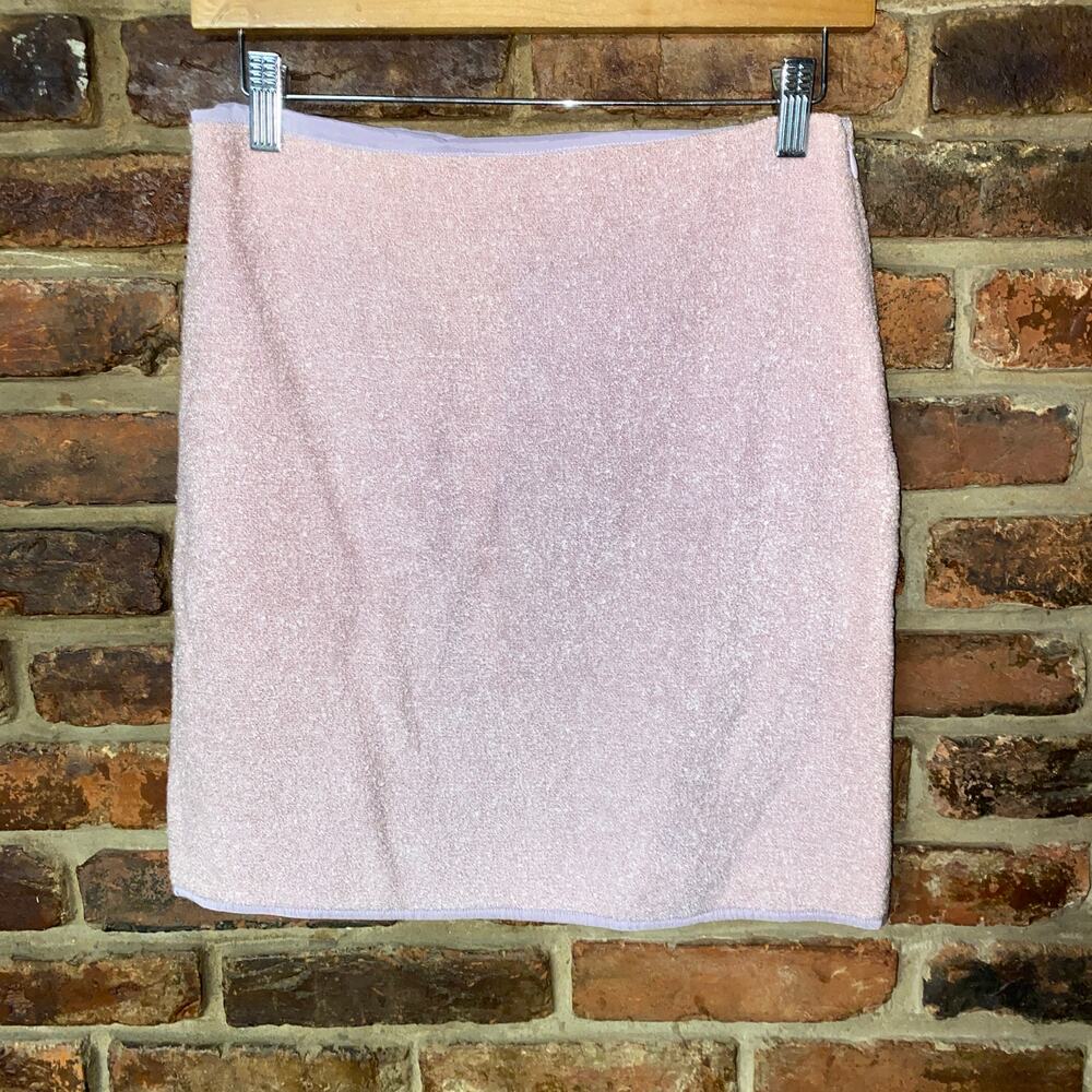 Tahari Arthur S Levine Wool Pink Boucle Knit Straight Pencil Skirt Womens Size 2